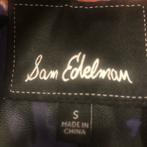 Sam Edelman leather like cropped jacket size S. - Picture 2 of 4